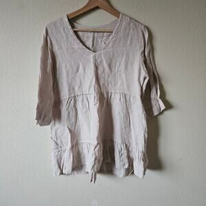 Laura Bianchi Linen Blouse Small